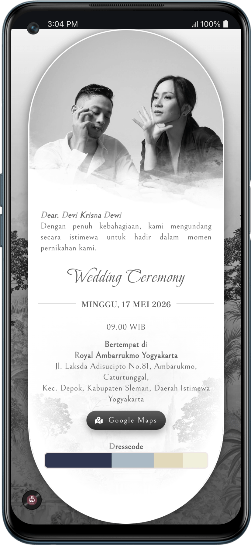 Undangan Natasya — Akad Nikah